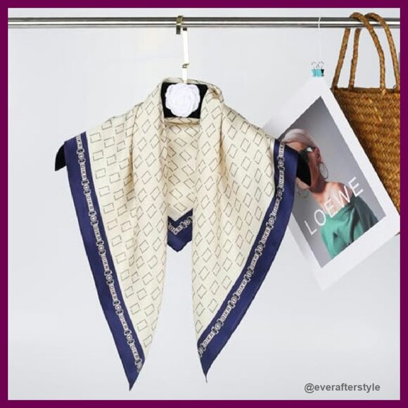 Pure Mulberry Silk Scarf Lightweight Square Elegant Fashion Accessory - Picture 6 of 8